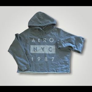 Aeropostale Gray Crop Hoodie